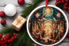Round Christmas Ornament Sublimation|Clipart Product Image 2