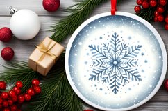 Round Christmas Ornament Sublimation|Clipart Product Image 2