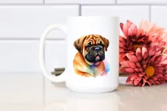 Colorful Bullmastiff Sticker Clipart Product Image 2