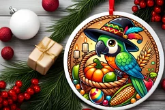 Round Christmas Ornament Sublimation|Clipart Product Image 1