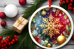 Round Christmass Ornament PNG Product Image 2