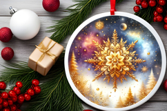 Round Christmass Ornament PNG Product Image 2