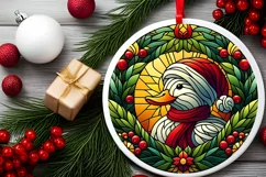 Round Christmas Ornament Sublimation|Clipart Product Image 2