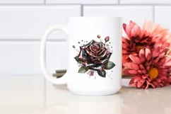 Abstract Rose Made of Shiny Material | Sublimation | Clipart Product Image 2