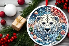 Round Christmas Ornament Sublimation|Clipart Product Image 1