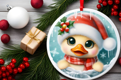 Round Christmass Ornament PNG Product Image 2