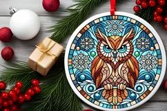 Round Christmas Ornament Sublimation|Clipart Product Image 2