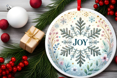 Round Christmass Ornament PNG Product Image 2