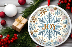 Round Christmass Ornament PNG Product Image 2