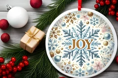 Round Christmas Ornament Sublimation|Clipart Product Image 2