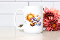 Diving Baby Unicorn from Golden Sun | Sublimation | Clipart Product Image 2