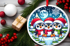 Round Christmass Ornament PNG Product Image 2