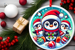 Round Christmass Ornament PNG Product Image 2