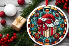Round Christmas Ornament Sublimation|Clipart Product Image 2