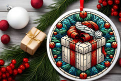 Round Christmass Ornament PNG Product Image 2