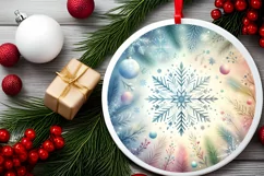 Round Christmas Ornament Sublimation|Clipart Product Image 2