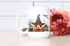 Funny Halloween Scene Clipart, PNG Product Image 2