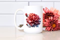 Shiny Carnation Watercolor Splash Sublimation Clipart Product Image 2