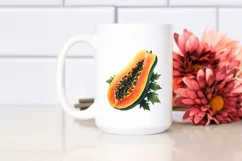 Watercolor Papaya | Sublimation | Clipart Product Image 2
