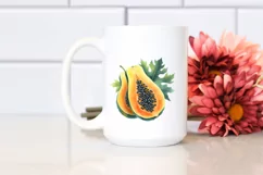 Watercolor Papaya | Sublimation | Clipart Product Image 2