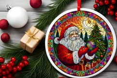Round Christmas Ornament Sublimation|Clipart Product Image 2