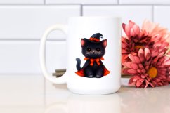 Simple Halloween Black Cat Clipart Product Image 2