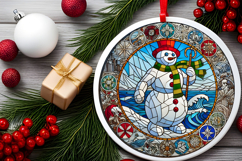 Round Christmass Ornament PNG Product Image 2