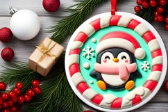 Round Christmas Ornament Sublimation|Clipart Product Image 2