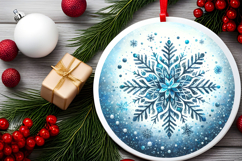 Round Christmass Ornament PNG Product Image 2