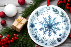 Round Christmass Ornament PNG Product Image 2