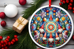 Round Christmass Ornament PNG Product Image 2