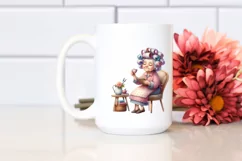 Watercolor Character Tea Cup Chair Hair Curlers Product Image 2