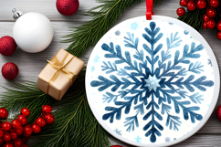 Round Christmass Ornament PNG Product Image 2