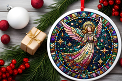 Round Christmass Ornament PNG Product Image 2