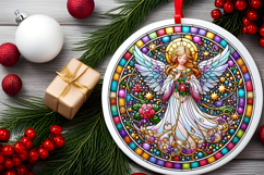 Round Christmass Ornament PNG Product Image 2