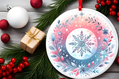 Round Christmass Ornament PNG Product Image 2