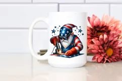 detailed Patriotic Welder Gnome Clipart Product Image 2