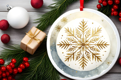 Round Christmass Ornament PNG Product Image 2