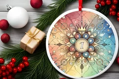 Round Christmas Ornament Sublimation|Clipart Product Image 1