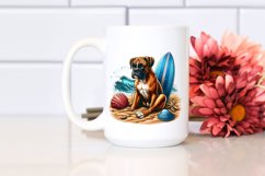 Surfing Boxer in Sand Clipart Product Image 2