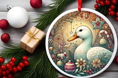 Round Christmass Ornament PNG Product Image 2