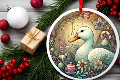 Round Christmas Ornament Sublimation|Clipart Product Image 2