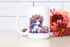 Vibrant Cute Unicorn Drawing PNG Product Image 2