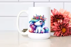 Vibrant Cute Unicorn Drawing PNG Product Image 2