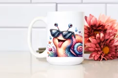 Vibrant Snail Portrait Sunglasses Clipart Product Image 2