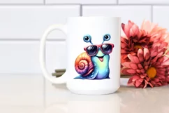 Vibrant Snail Portrait Sunglasses Clipart Product Image 2