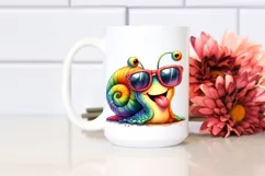 Vibrant Snail Portrait Sunglasses Clipart Product Image 2