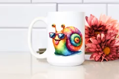 Vibrant Snail Portrait Sunglasses Clipart Product Image 2