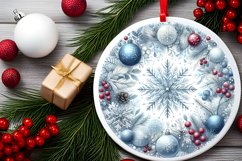 Round Christmas Ornament Sublimation|Clipart Product Image 2