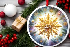 Round Christmas Ornament Sublimation|Clipart Product Image 2